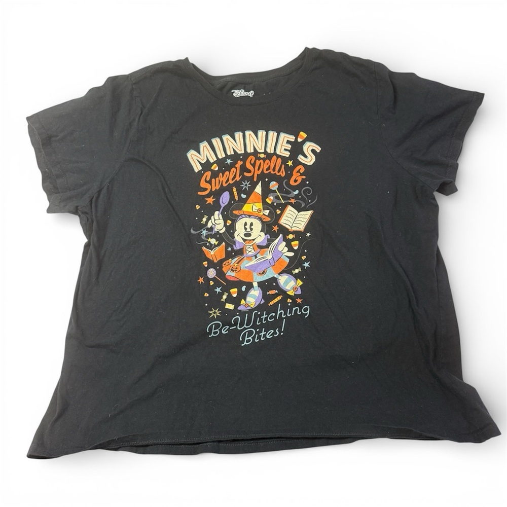 Disney Black Short Sleeve Tee Minnie Mouse Halloween Tshirt Size 3X